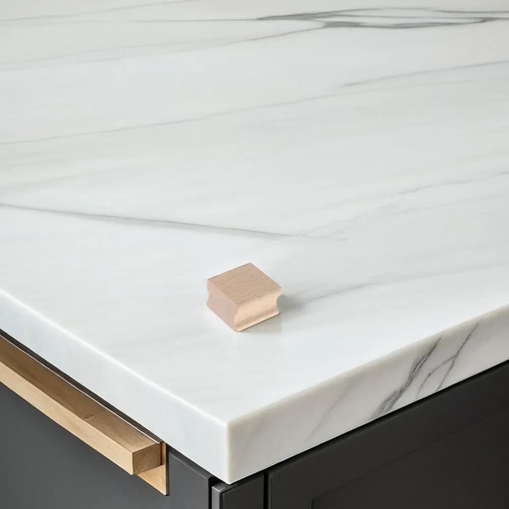 10 Pezzi Blocchi di Legno di Faggio Scanalati per Timbri, Vuoti per Creazioni Fai-da-Te, Scrapbooking e Realizzazione di Timbri