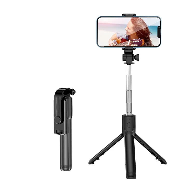 Treppiede per selfie Bluetooth, telecomando wireless, supporto per telefono portatile allungabile multifunzionale, streaming live, registrazione TikTok