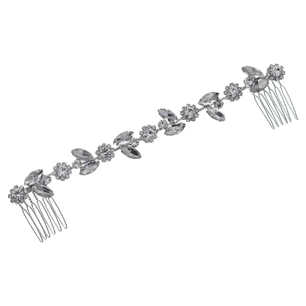 Rhinestone Tassel Hair Chain Comb Sunflower Leaf Crystal Sparkly Bridal Wedding Hair Clip Accessories Special Occasions