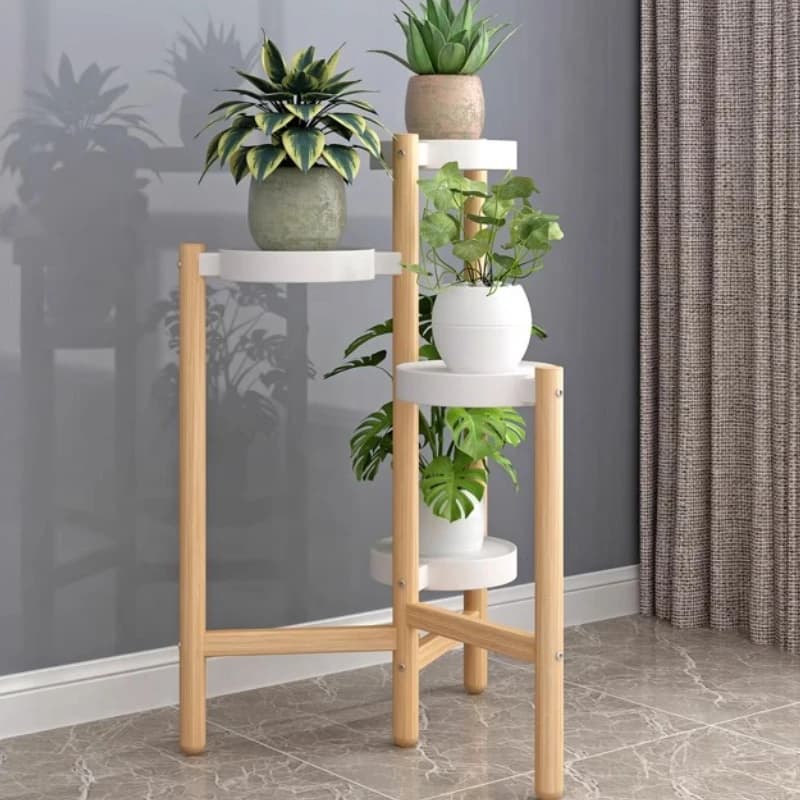 ‌Modern Plant Stand - Stainless Steel Flower Rack, Multi-Tiered Succulent Organizer, Balcony Display Shelf with Drainage Tray