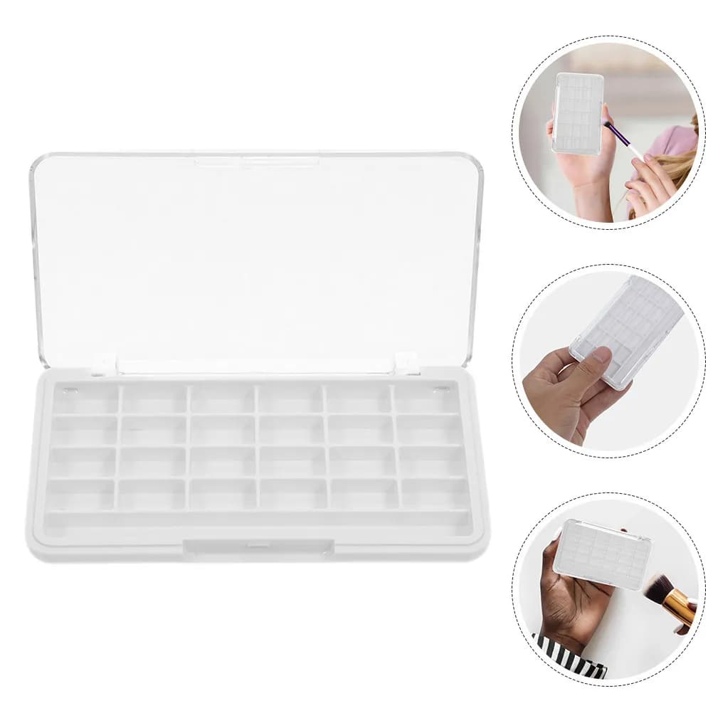 2 Pezzi Palette Vuota per Rossetti, Contenitore Trasparente per Trucchi, Organizer Fai-da-te per Ombretti, Custodia Compatta Portatile, Palette Vuota per Rossetti