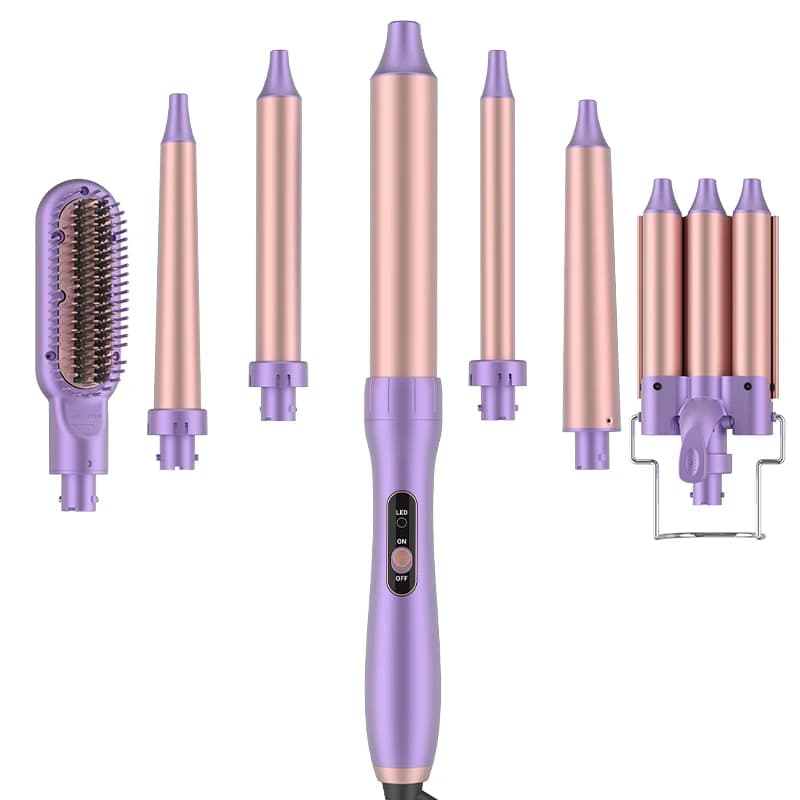 Professional Set 5 in 1 for 3 Cylinders Interchangeable Iron Hair