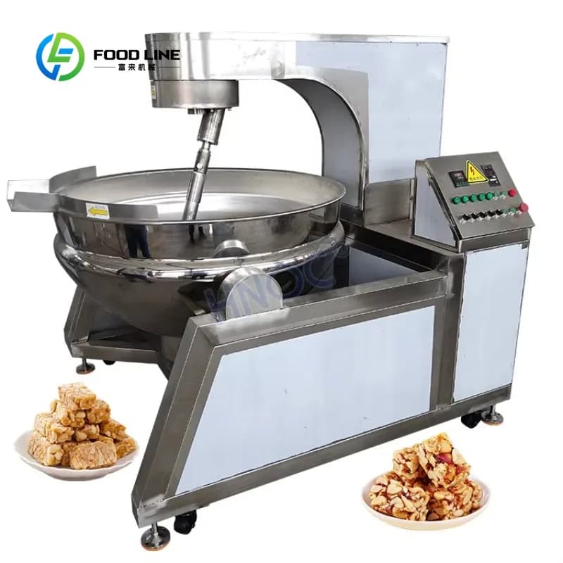 Stainless Steel Strawberry Jam Mix Pot Electric Planetary Stir Jacketed Kettle Food Cook Wok with Mixer