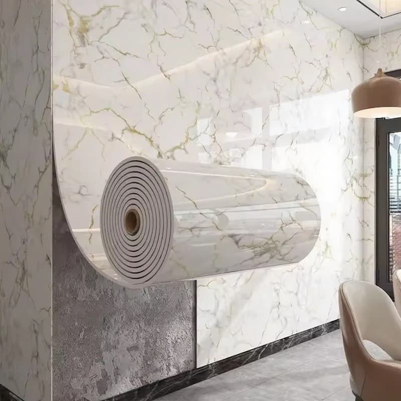 1 marble roll thick foam imitation ceramic tiles self-adhesive wallpaper bedroom bathroom wall decal waterproof