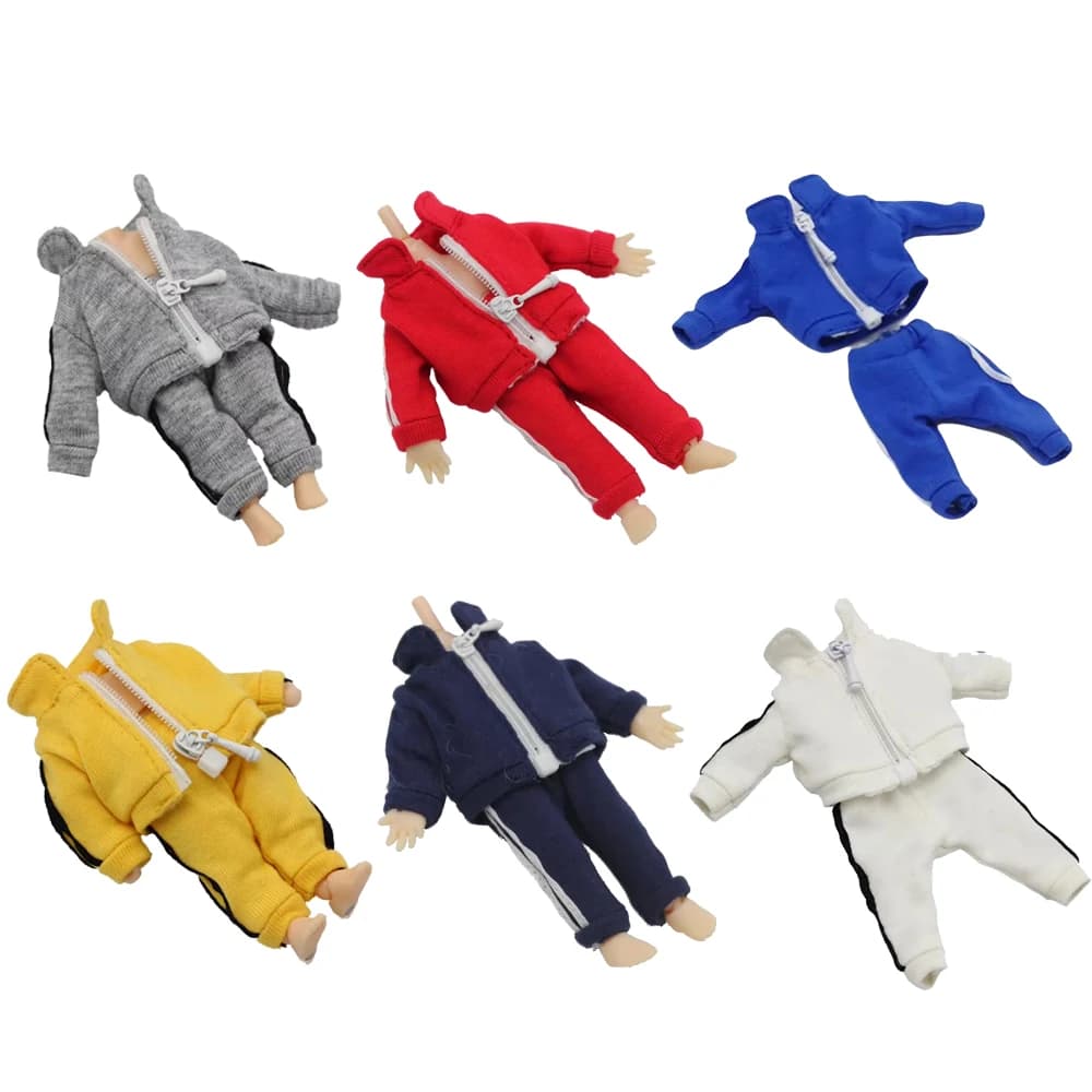 HOUZIWA GSC 1/12 OB11 Vestiti per bambole Tuta sportiva casual