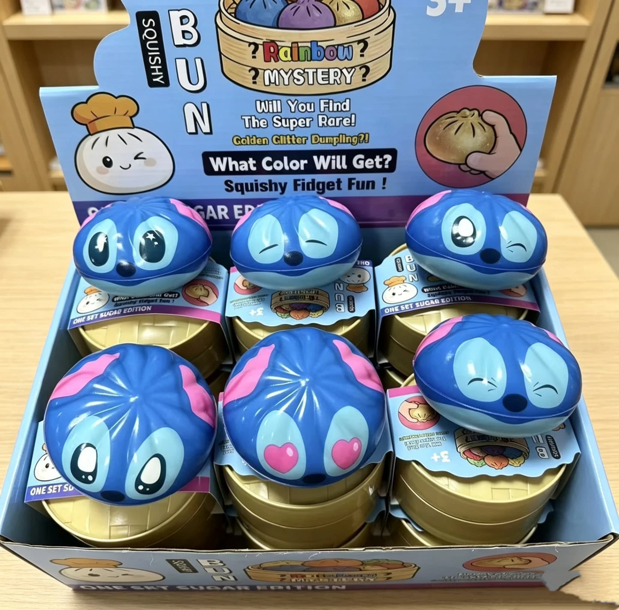 2026 Hot PU Soft Stress Relief Squishy Toy - Cartoon Stitch Slow Rebound Soup Dumpling Blind Box - Simulated Stress Relief