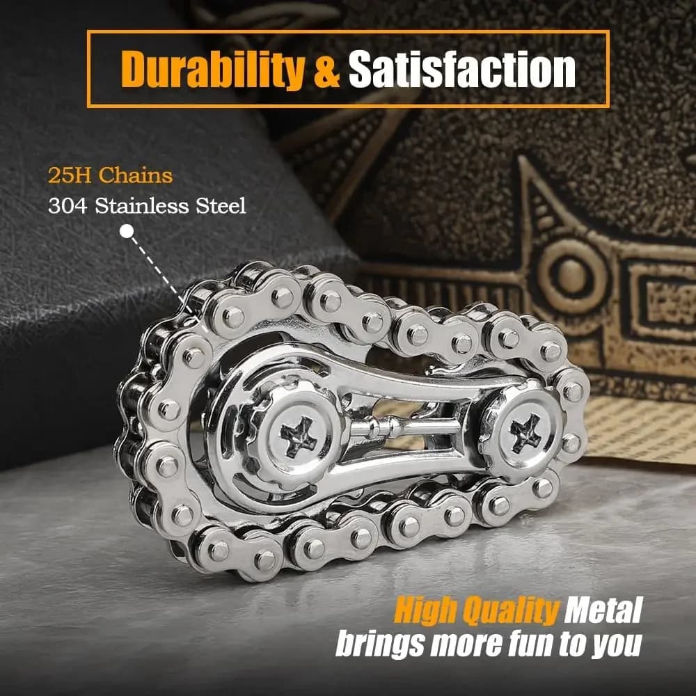 New Cool Pignoni Fidget Gyro Fidget Spinner Antistress Ansia Catene per bici in metallo EDC Spinner Fidget Toys per adulti