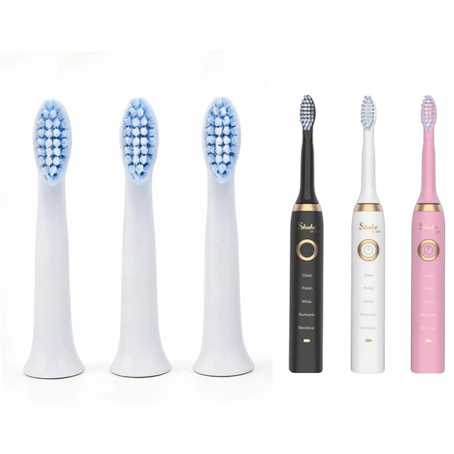 Replacement Toothbrush Heads For Shuke SK-601 Electric Toothbrush Sonic Electric Toothbrush Soft DuPont Bristles Nozzles