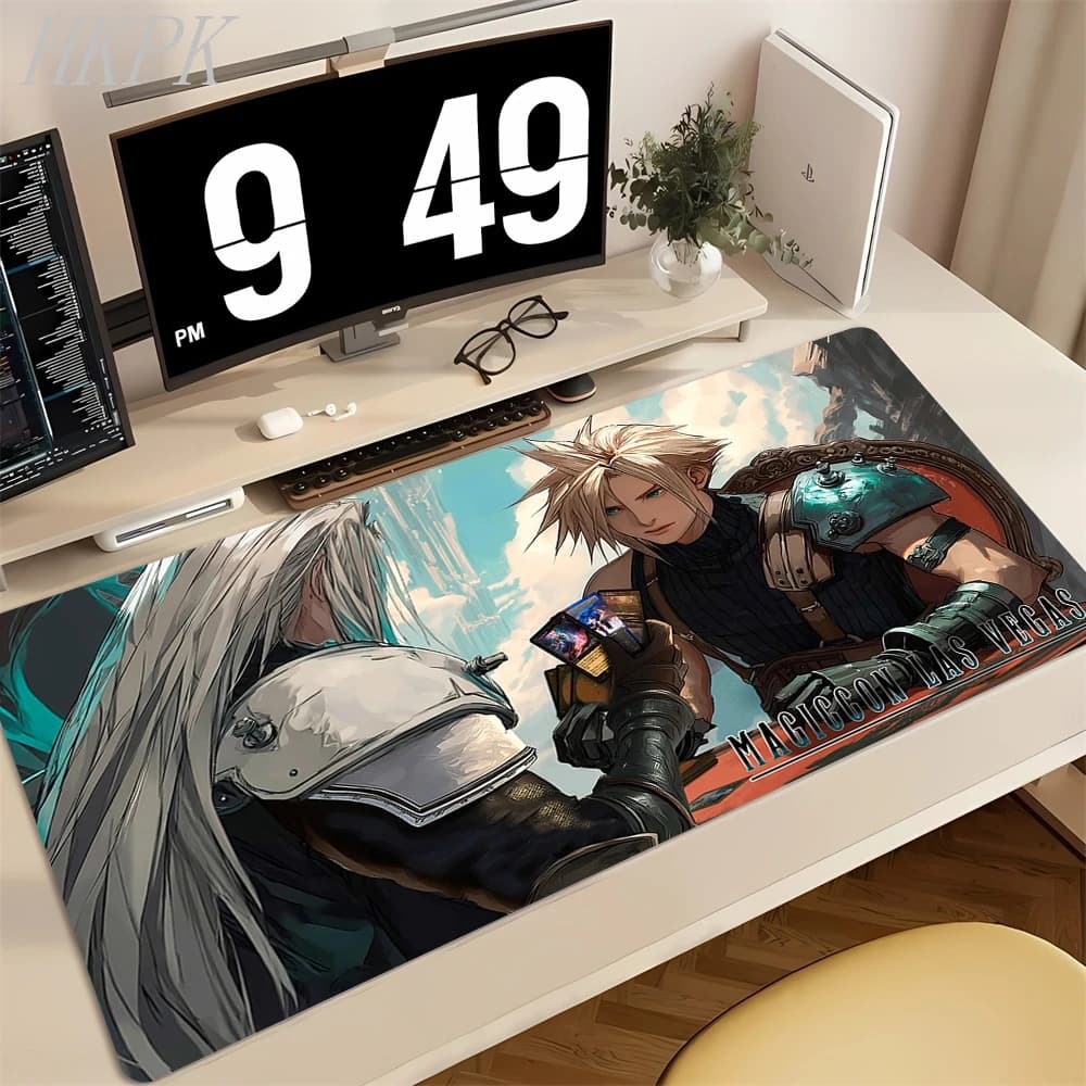 FINAL FANTASY VII Lockhart Tappetino per mouse grande XL Accessori da gioco Tastiera per giocatori Tappetino da scrivania in gomma Accessori per PC Tappetino per mouse E-Sports