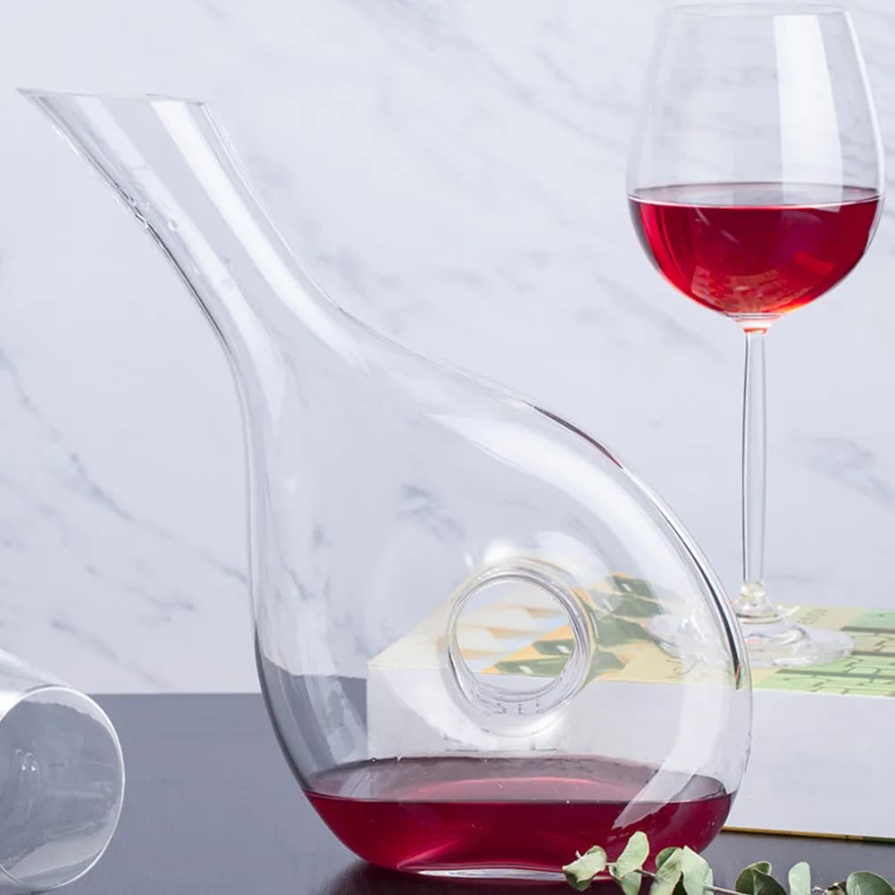 Decanter per Vino in Cristallo, Aeratore Creativo per Vino Rosso e Bianco, Migliora il Sapore, per Bar, Cucina, Casa, Regalo