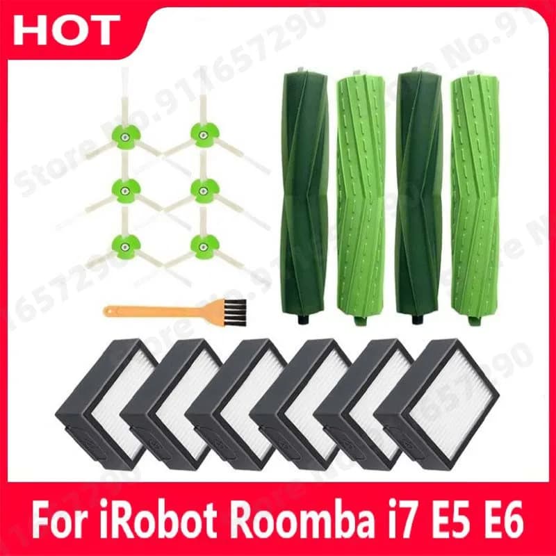 Hepa Filter Side Brush Brush Roll for iRobot Roomba i7 E5 E6 I Series Spare Parts Robot Vacuum Cleaner Replacement Accessories