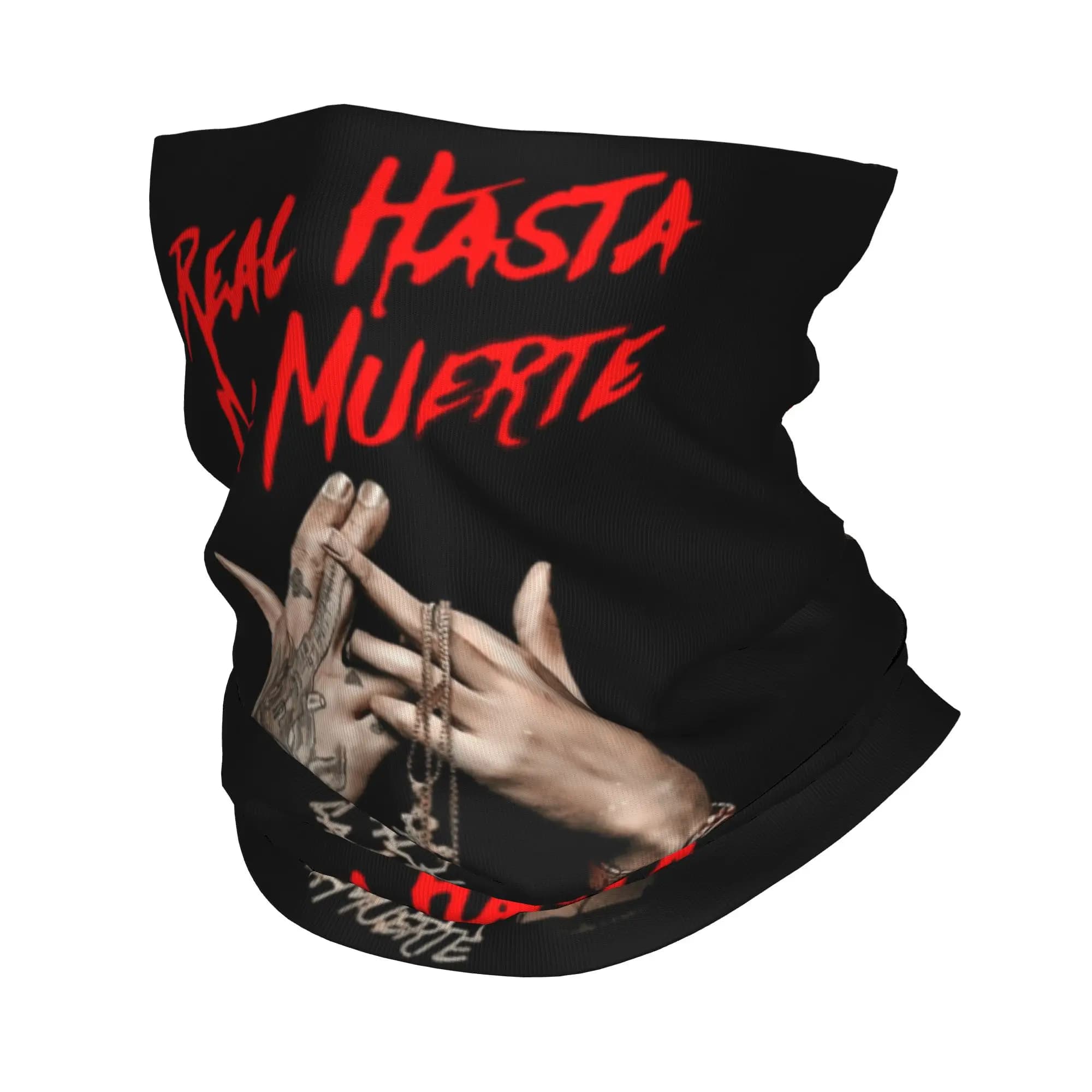 Rapper Anuel AA Bandana Neck Gaiter for Ski Hunting Men Women Wrap Scarf Balaclava Warmer Face Scarf Cover