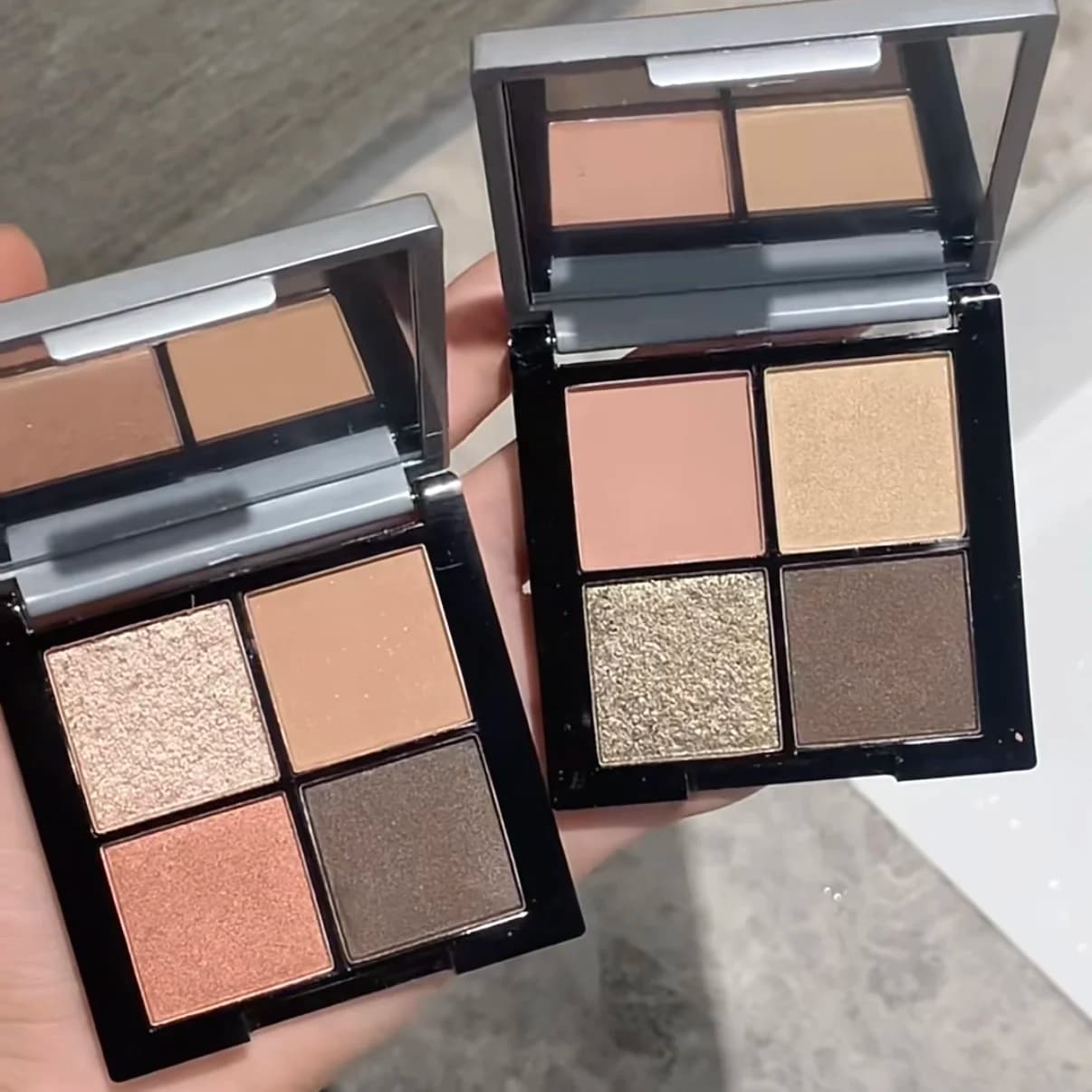 Square Shade Bead Opaque Powder Glitter Golden Shimmer Flat Portable Shade Color Ground Durable Advanced for Beginners