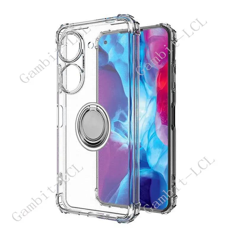 Per ASUS Zenfone 9 10 Zenfone9 Zenfone10 AI2302 AI2202 supporto per anello posteriore staffa custodia per telefono custodia morbida in Silicone TPU per Smartphone