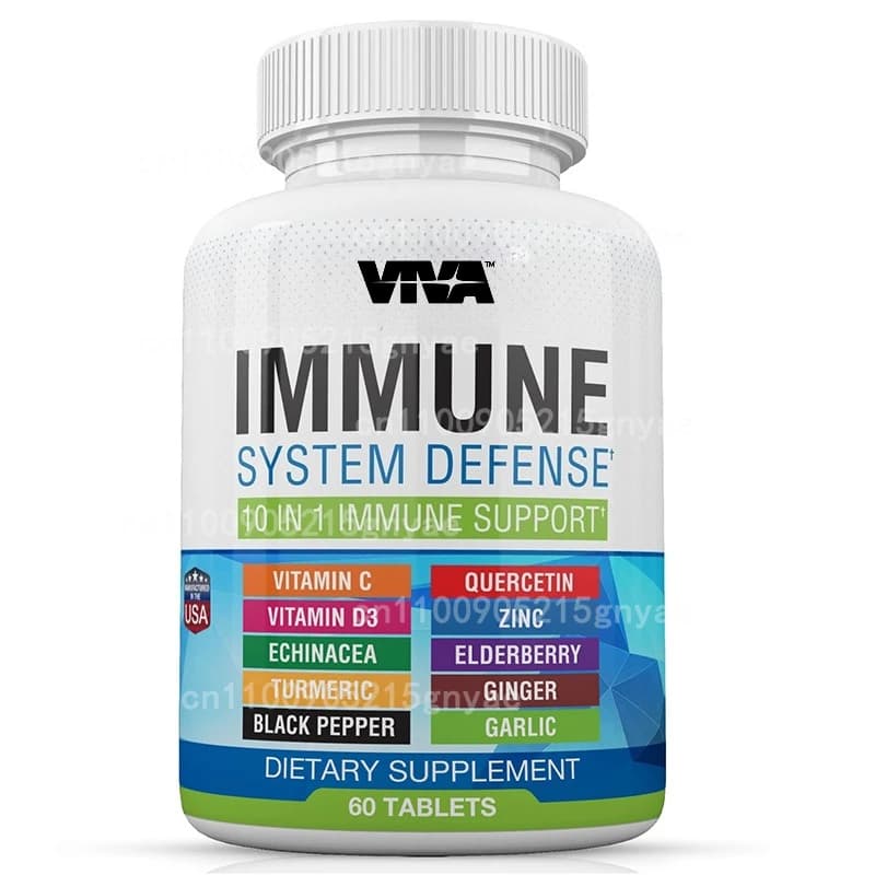 Integratore Immunitario 8-in-1 in Gommose con Radice di Astragalo, Vitamina C, Zinco D, Curcumina e Zenzero B6, Acido Elacredico