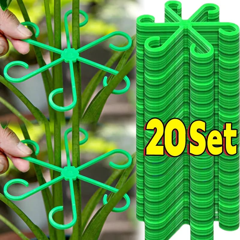 Picchetti di supporto per stelo per piante da fiore Struttura per supporto per piante da appartamento rampicanti Giardino in plastica Senza pali Traliccio Supporto per piante da interno Cerchi per rack