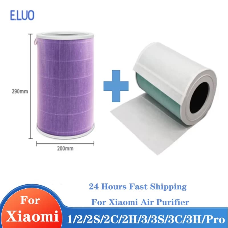 Sostituzione per filtro purificatore d'aria Xiaomi Mi 1/2/3 generazione Pro 2S filtro viola cilindro con clip RFID