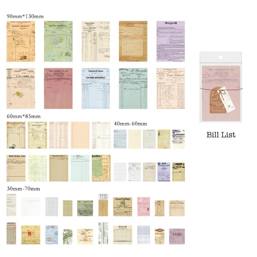 100pcs/pack Vintage Scrapbooking Light Paper Kit DIY Junk Journal Collage Stationery Background Decor Materials Paper