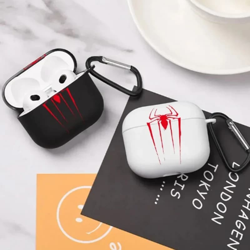 Airpod Red Spider Man Case for black and white earphones for AirPods 2 3 Pro second generation gift case for friends