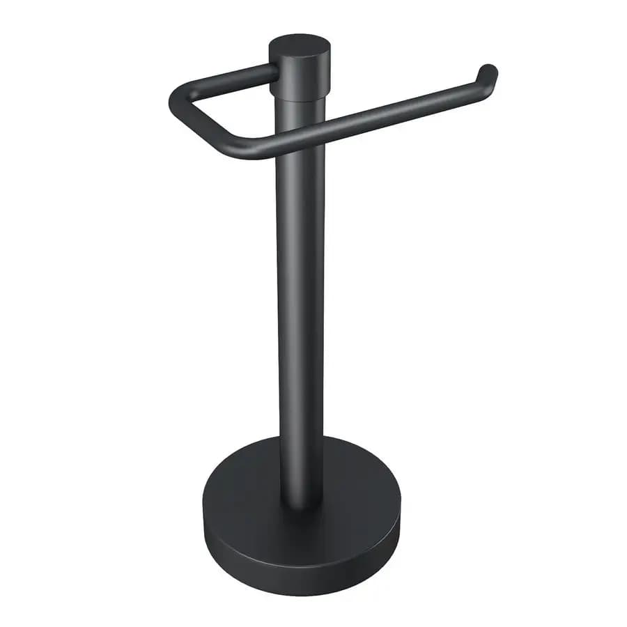 Portasciugamani da appoggio, porta asciugamani da terra per bagno e cucina, Pro Max Nero Opaco