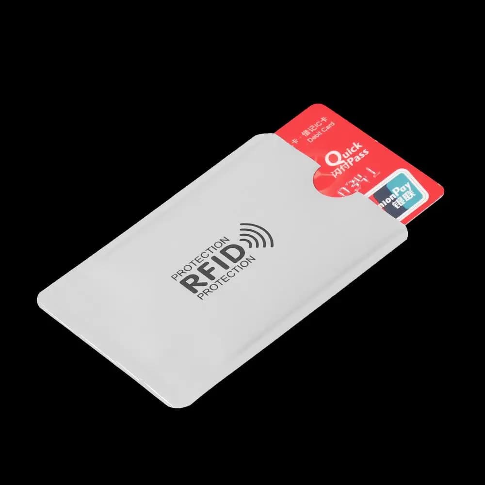 10 Pezzi Custodia Protettiva Anti-RFID per Carte di Credito e Documenti, Blocco Scansione, Antifurto, Porta Carte di Banco e ID