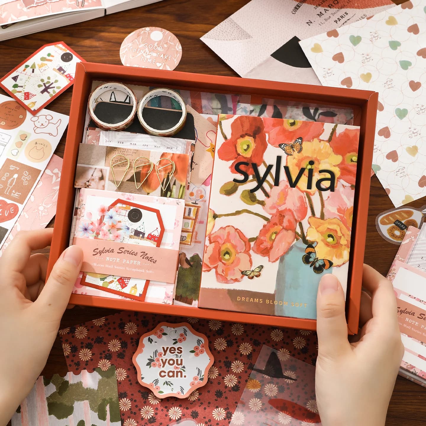 157pcs Scrapbooking Gift Box, Complete Journal Set with A6 Notebook, Envelopes, PET Stickers, Decorative Cards Material