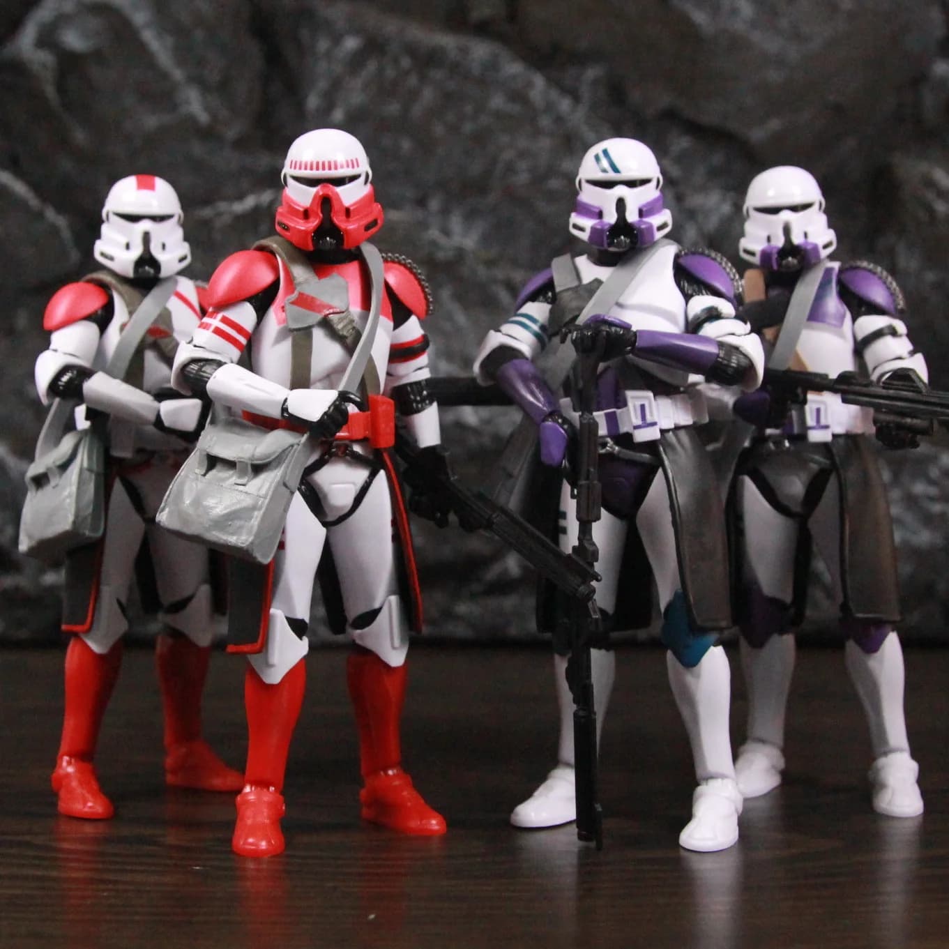New Body - Star Wars 187th Airborne Purple Shock Red Coruscant Airborne Trooper Squadron 6 "Action Figure Doll Model Clone Toys