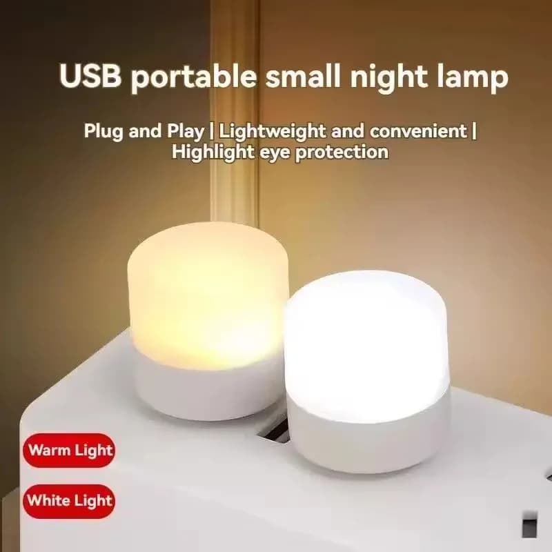 10Pcs USB Night Light Mini LED Energy-Saving Light USB Plug Lamp Power Bank Charging USB Read Light Eye Protection Lamp For Home