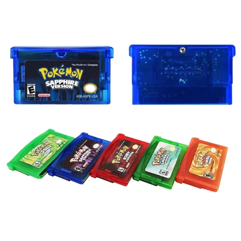 Pokemon GBA 6 Languages Game Card 32 Bit Video Game Console Cartridge FireRed LeafGreen Ruby Sapphire For DS/NDS Toy Gift