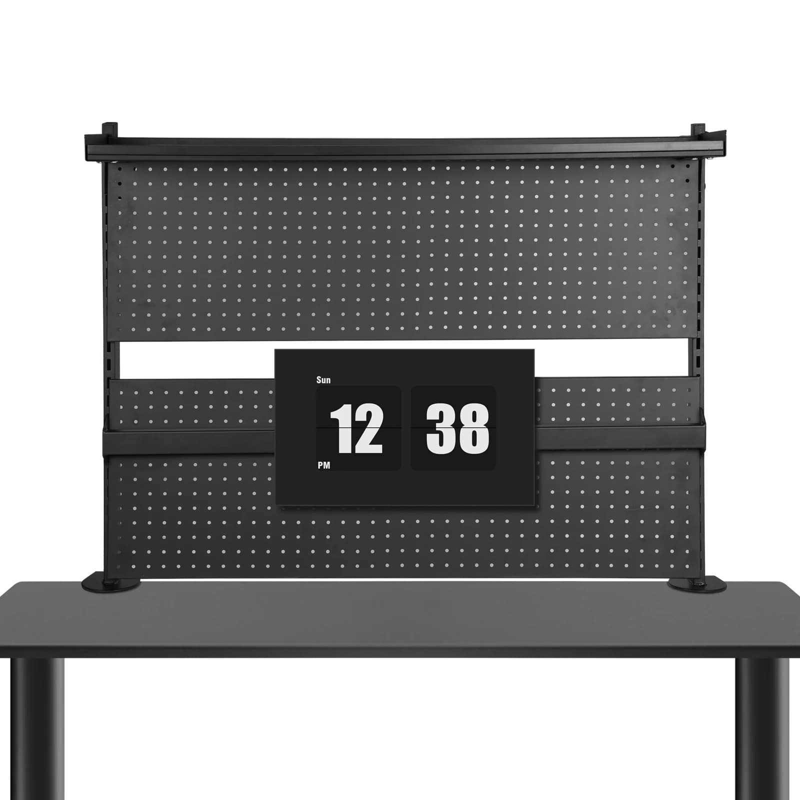 Metal Desk Organizer with Monitor Supports, Computer Accessories, Metal Panel 51 X 34 Office Poles, Gaming Desk, Workbench