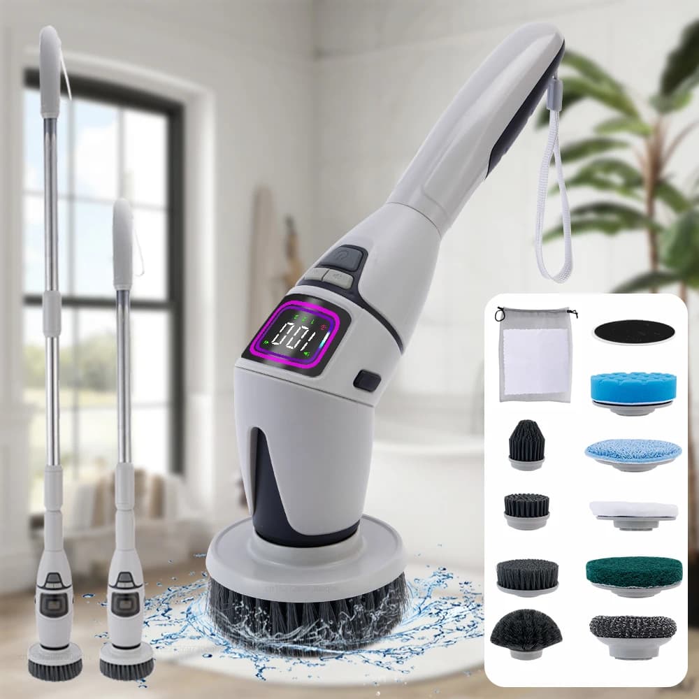 Spazzola per pulizia elettrica Spazzola per pulizia bagno domestico Spazzola per pulizia rotante multifunzionale per la pulizia dei WC del bagno