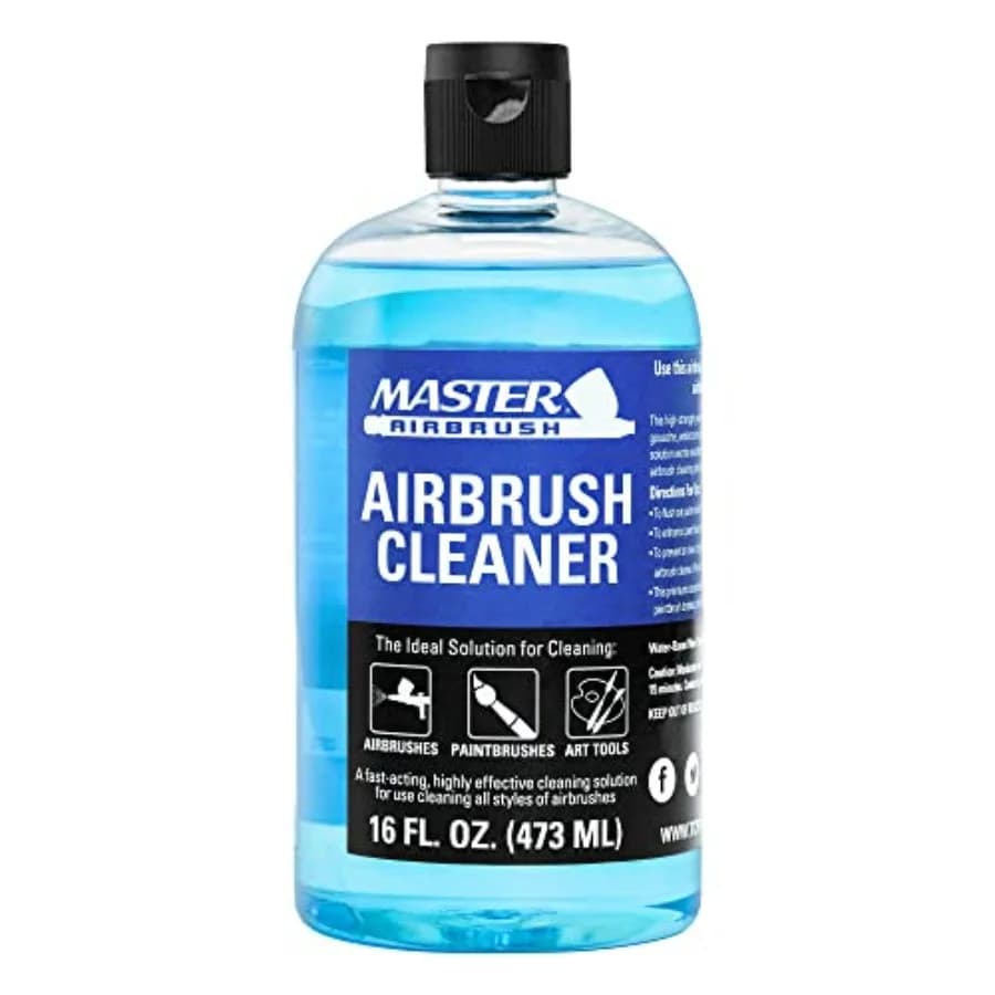 Cleaner, 16-Ounce Pint Bottle - Fast Acting Cleaning Solution, Quickly Remove Water-Based Acrylic Paint, Watercolor, Makeup - C