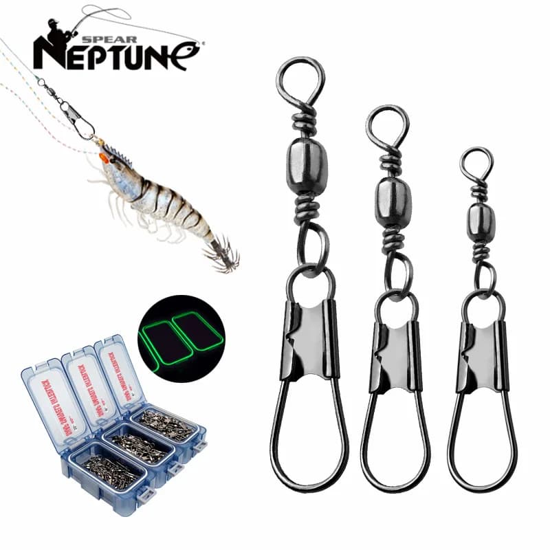 40 pins for fishing connector 6 # -10 # Swivel fishing gear accessories with stainless steel bearing for bait hook with box