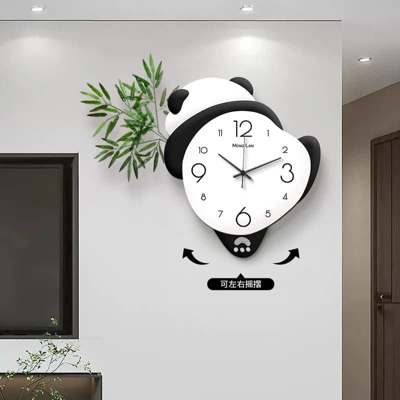 Orologio da parete animale Kawaii Pendolo unico per soggiorno Orologio da parete carino Design moderno Reloj Mural Pared Articoli per la decorazione della casa