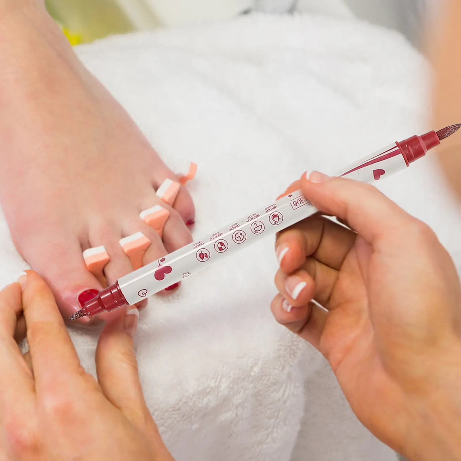 Set di 10 Pennelli per Nail Art a Doppia Punta, Pennelli per Punteggiare e Dipingere Unghie con Gel, Acrilico, Unghie Naturali e Finte, Strumenti per Manicure