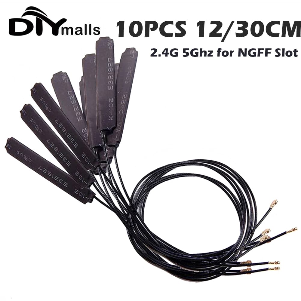 10 pz 2.4g 5g Laptop Scheda WiFi Interna Senza Fili Antenna 12 CM 30 CM NGFF MHF4 IPEX4 Connettore per 3G 4G LTE Modulo GPS WCDMA WiFi