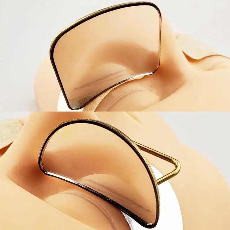 1pcs Moon Eyelash Extension Inspection Mirror Holder Stainless Steel Handleless Mirror Grafting False Lash Supplier Makeup Tools