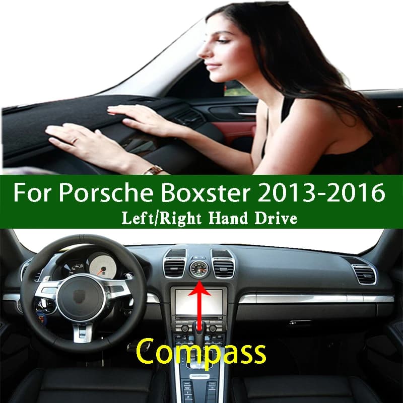 Covers Dashboard for Porsche Boxster 981 944 GT4 2013-16, Protection Panel Instruments, Parasol, Insulating, Antisporking