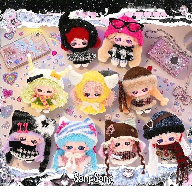 SangSang Fluffy Chaos Series Blind Box Dark Style Plush Pendants Surprise Desktop Ornamenst Mystery Anime Doll sCollectible Gift