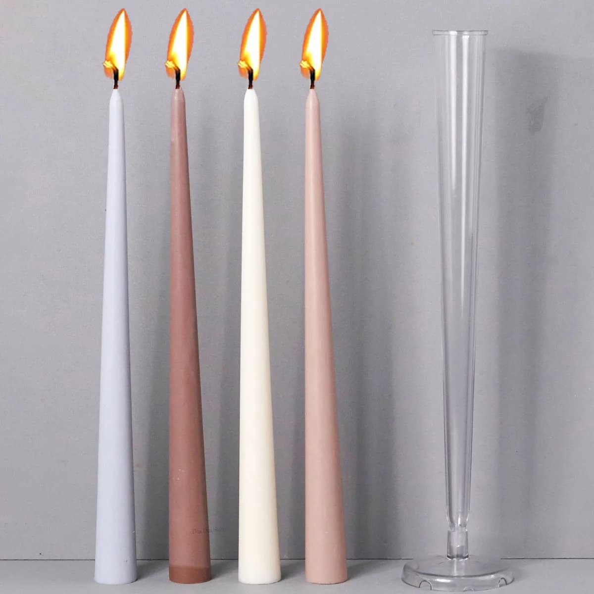 Stampo per candele acriliche con palo lungo con visiera Candele profumate fai-da-te Forniture per la produzione di candele romantiche Stampi per cera per iniezione per la cena Decorazioni per la casa