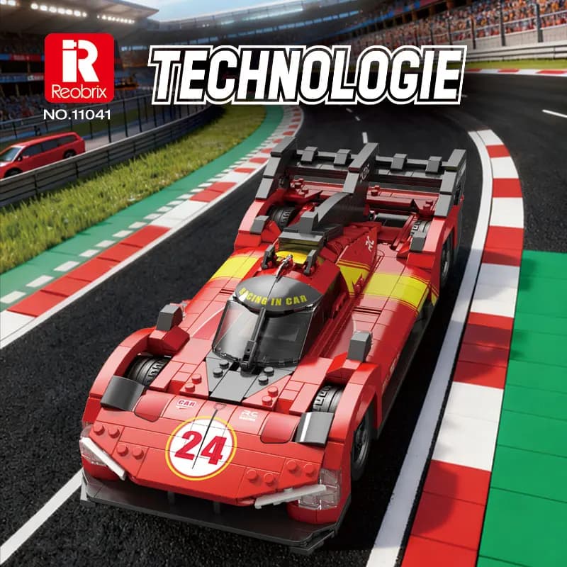 1370PCS Rosso Supercar Building Blocks V6 Motore Da Corsa 1:16 Modello di Auto Mattoni Desktop Ornamento Per Bambini Giocattoli Educativi Regali di Festa