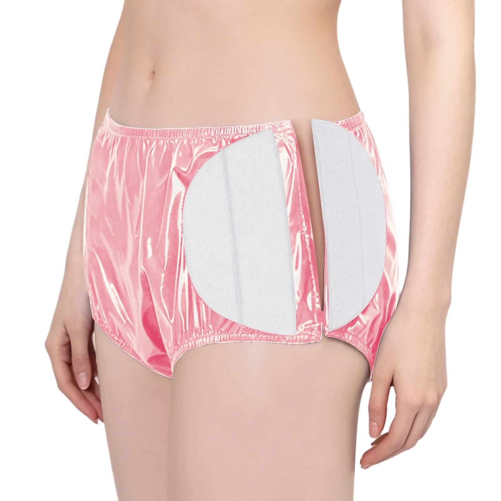 Costume da bagno impermeabile in vinile per donna, mutandine riutilizzabili per incontinenza, copertura per pannolino da nuoto, slip per piscina e spiaggia