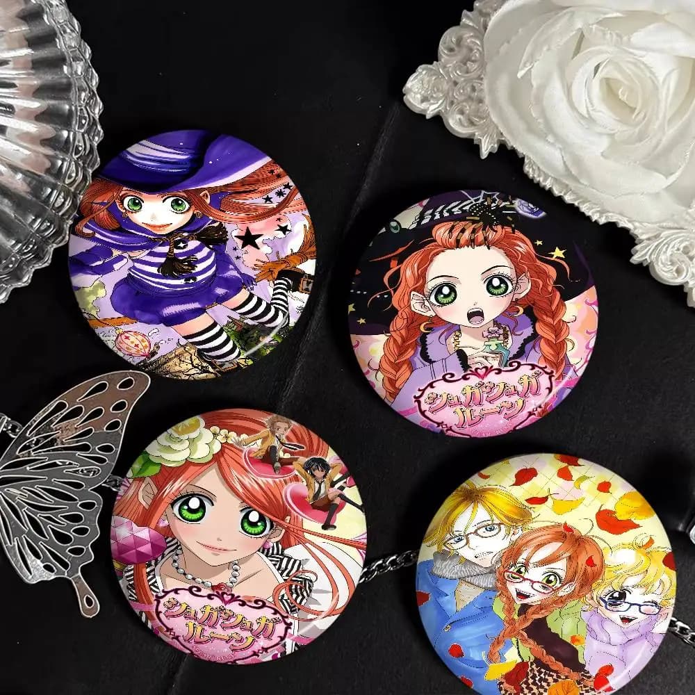 Anime S-Sugar Sugar Rune Anime Brooches Cute Cartoon Badge Jacket Jeans Lapel Pin Gift Accessorie