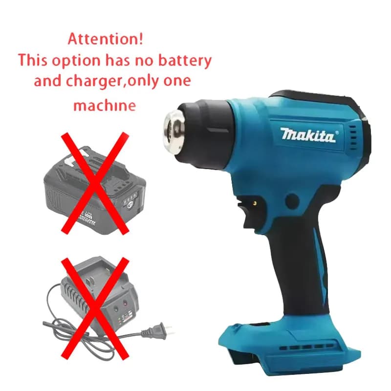 Pistola Termica Portatile Makita 18V Senza Fili con Display LED 550 ° Ventilatore Termico con Controllo della Temperatura