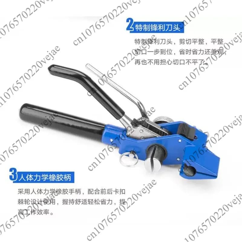 Utensile da taglio per fascette per cavi in acciaio inossidabile Pistola per serraggio strisce in acciaio inossidabile Serraggio a cricchetto Plers per fascette per cavi in acciaio inossidabile