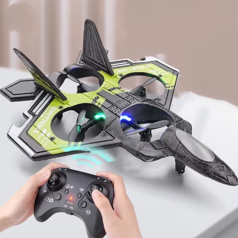 S98 RC Schiuma Stunt Aereo Giocattolo HA CONDOTTO LA Luce di Controllo Remoto Altezza Fissa Drone Da Combattimento A Quattro Assi Anti Collisione Combattente Bambini Giocattoli Ragazzo