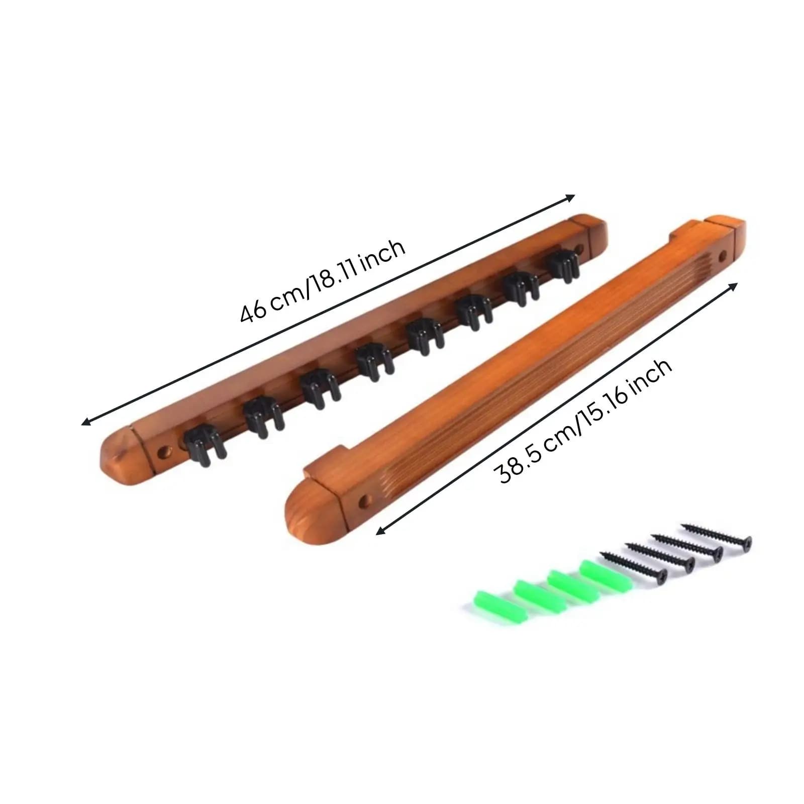 Cue Rack Wooden Billiard Stick Organizer Wall Attachment for Home Pool Cue Storage and Supplies