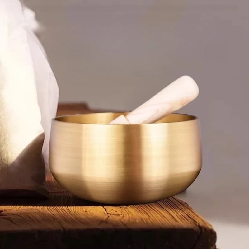 Pure Copper Singing Bowl - Hand-Hammered Meditation Instrument with Deep Resonance for Sound Healing, Yoga, Therapy