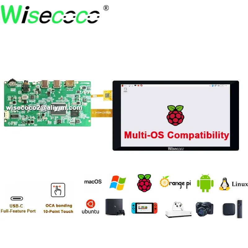 Pannello touch da 7 pollici 1920x1080 Raspberry Pi Laptop Modulo schermo LCD Paesaggio tramite giochi predefiniti Display PS4 XBox