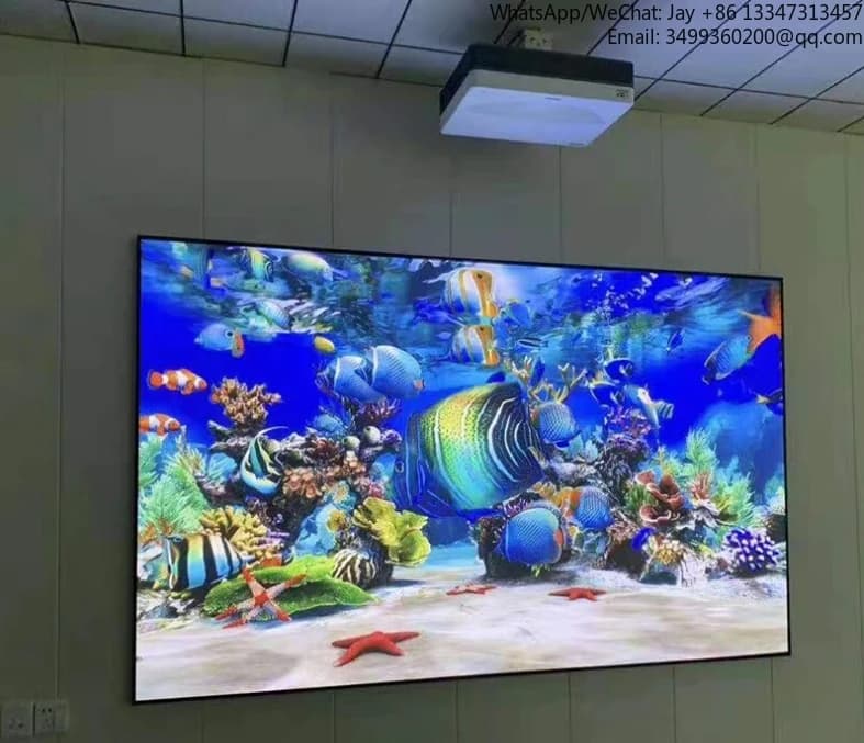 Y-120" UST Proiettore Schermo ALR CBSP PET Crystal 4K Laser Proiettore a ottica ultra corta Schermo ALR Schermo Home Cinema